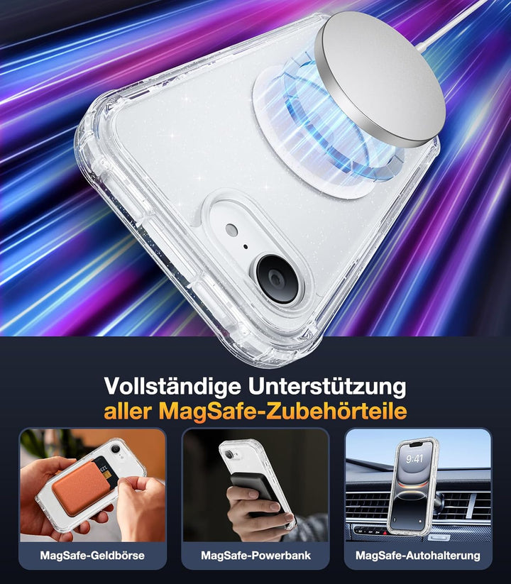 Diaclara für iPhone 17e Hülle & iPhone 16e Hülle mit MagSafe, Militärschutz 360 Grad Vollschutz mit