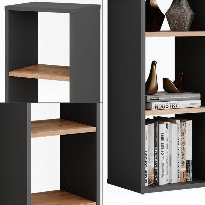 Vicco Standregal Orlando, Stauraumregal, Anthrazit/Goldkraft Eiche, 30 x 80.1 cm Anthrazit/Goldkraft
