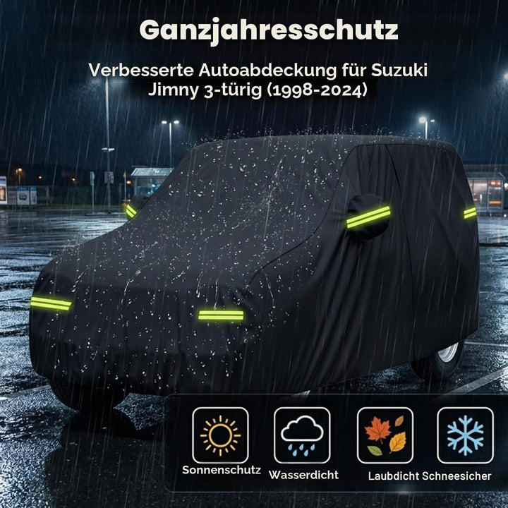 Autoabdeckung für Jimny 3-Türer 1998–2024, massgeschneiderte Auto Abdeckplane mit Reissverschluss an