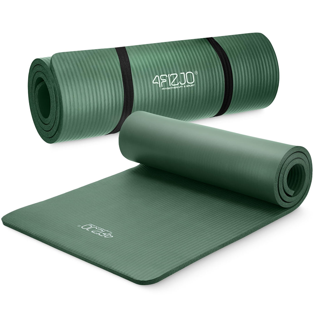 Fitnessmatte mit Tragegurt, Abm. 180x60 cm, NBR-Schaumstoff, Rutschfest, Komfort, In &amp; Outdor, Pilat