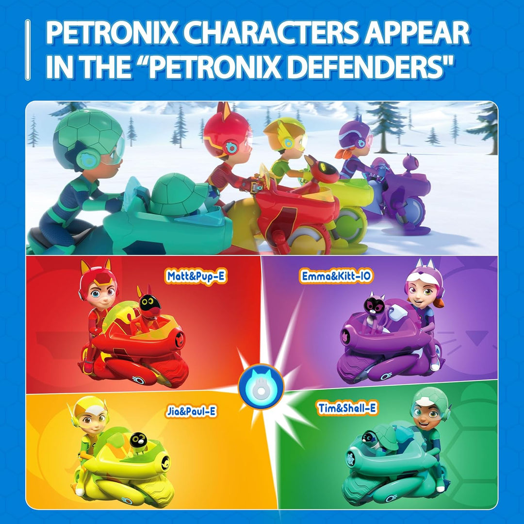 AlphaToys Petronix Defenders EU820010 - Matt Actionfigur & Pet Pup-E, ca. 8 cm grosse Spielfigur mit