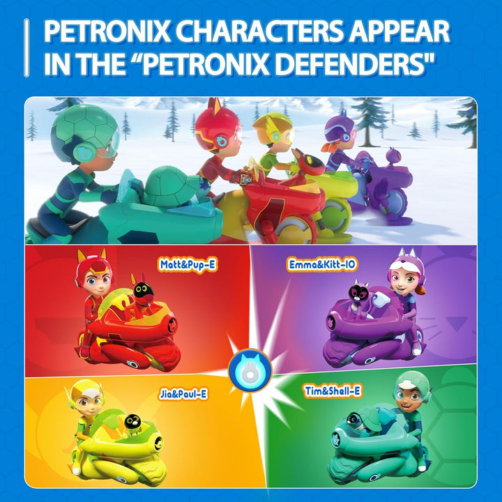 AlphaToys Petronix Defenders EU820010 - Matt Actionfigur & Pet Pup-E, ca. 8 cm grosse Spielfigur mit