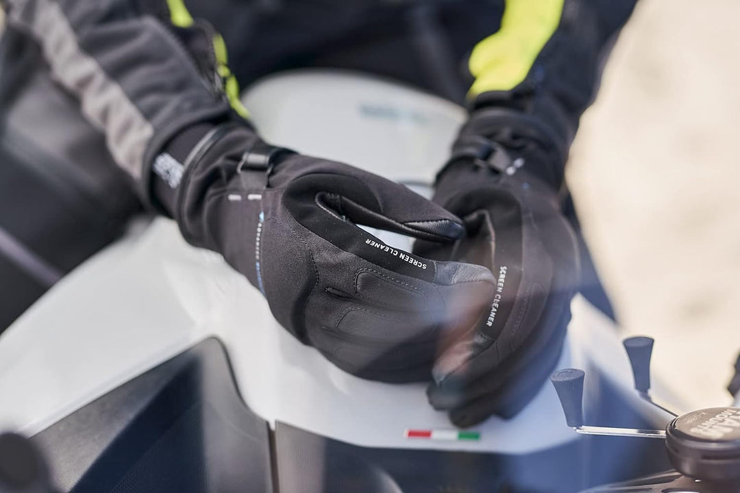 SHIMA Oslo Motorradhandschuhe Damen Herren - Ganzjährig wasserdichte Touchscreen mit Protektor L Sch
