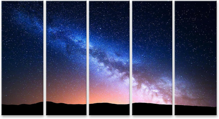 islandburner Bild auf Leinwand Nachtlandschaft Bunte Milchstrasse Licht Sternenhimmel Universum Bild