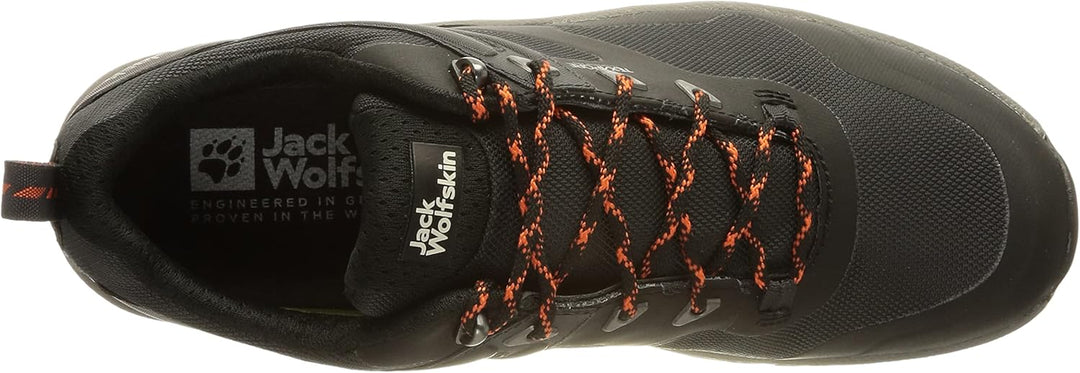Jack Wolfskin Herren Rebellion Guide Texapore Low M Walking-Schuh 41 EU Black Orange, 41 EU Black Or