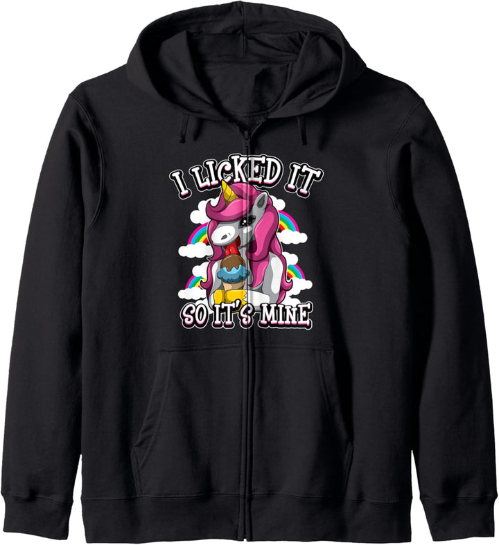 Ich habe es geleckt, somit ist es meins - Einhorn Weisheiten Kapuzenjacke
