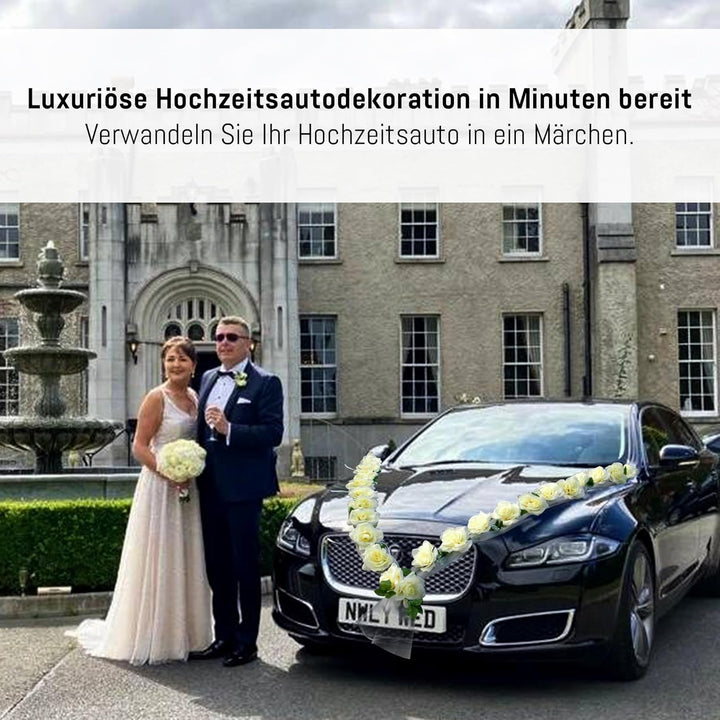 Rosen Girlande Braut Paar Rose Deko Dekoration Autoschmuck Hochzeit Car Auto Wedding ®Auto-schmuck D