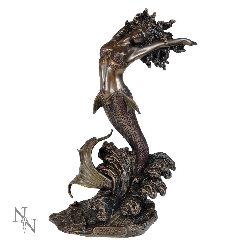 Nemesis Now Figur Yemaya Göttin des Wassers, Kunstharz, 27 cm, bronzefarben