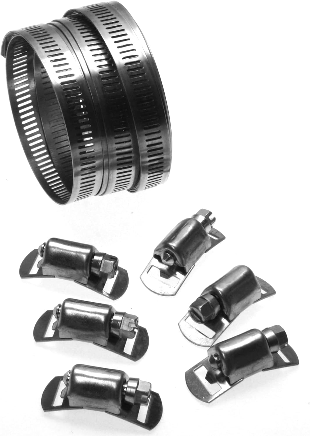 Schlauchschellen-Set Länge 3 Meter Bandbreite 12.7 mm Endlosband mit Schneckengewinde und Bandschlös