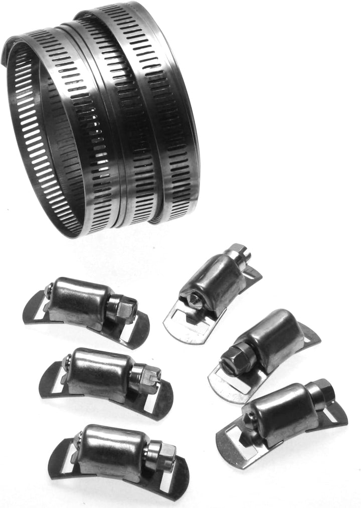 Schlauchschellen-Set Länge 3 Meter Bandbreite 12.7 mm Endlosband mit Schneckengewinde und Bandschlös
