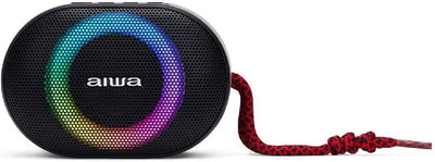 Aiwa BST-330RD Kompakt-Bluetooth-Lautsprecher, langlebig, leistungsstark, mit Hyperbass-Technologie,