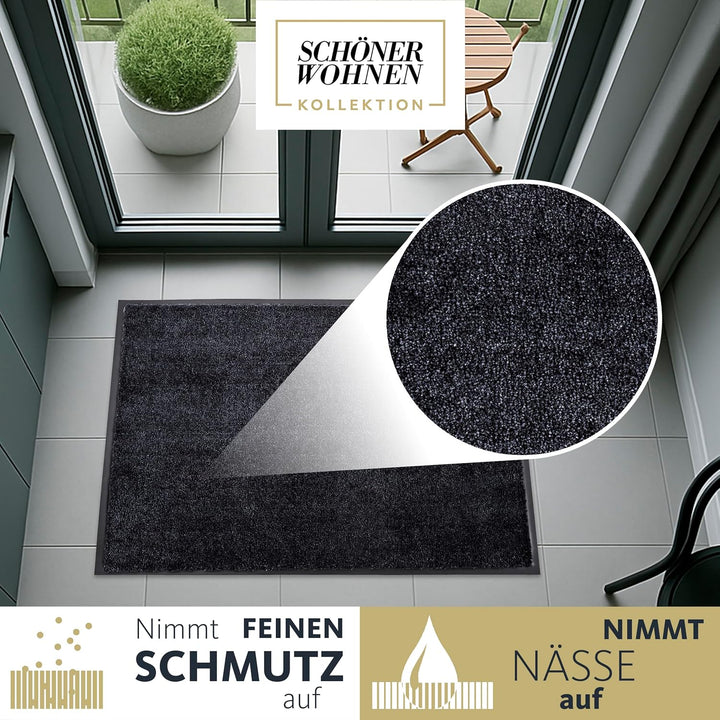 Schöner Wohnen Kollektion strapazierfähige Schmutzfangmatte Miami – getuftete Fussmatte 50x70 cm in