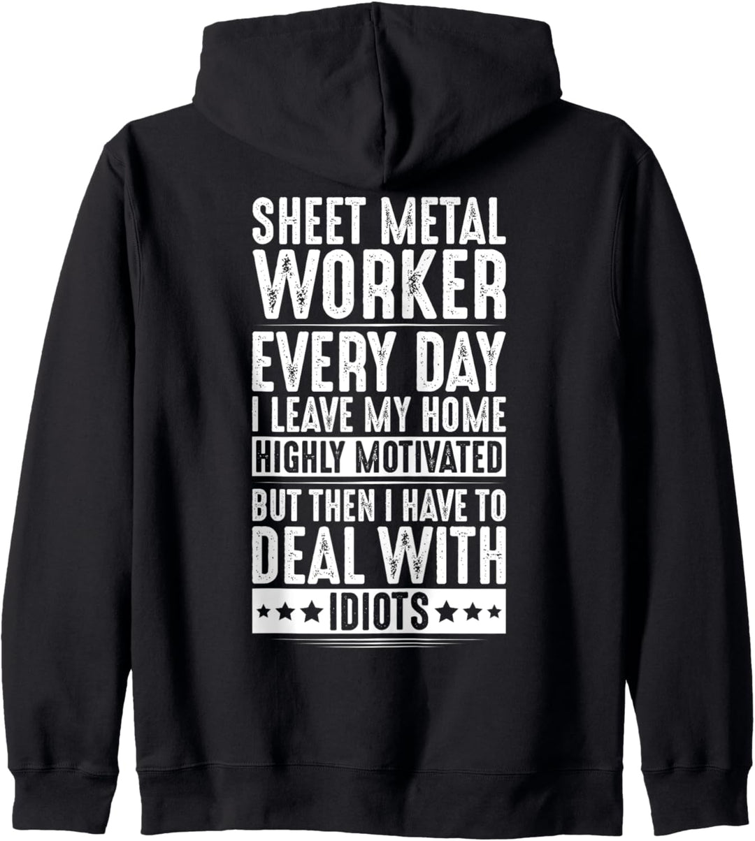 Deal With Idiots Blecharbeiter Kapuzenjacke