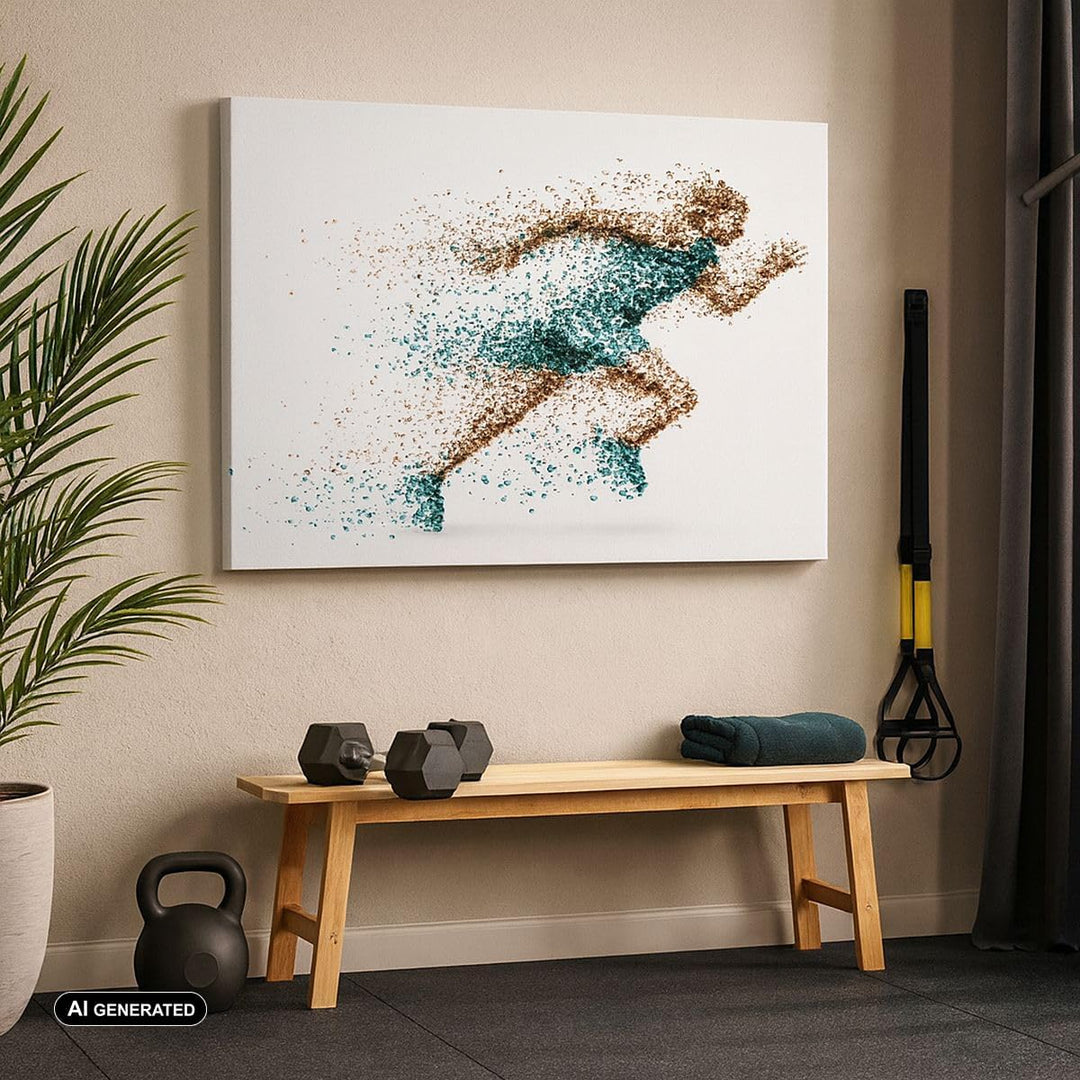 Bilder auf Leinwand Athlet sprinter sport läufer Leinwandbild 70x50cm Wandbilder Dekoration Wohnzimm