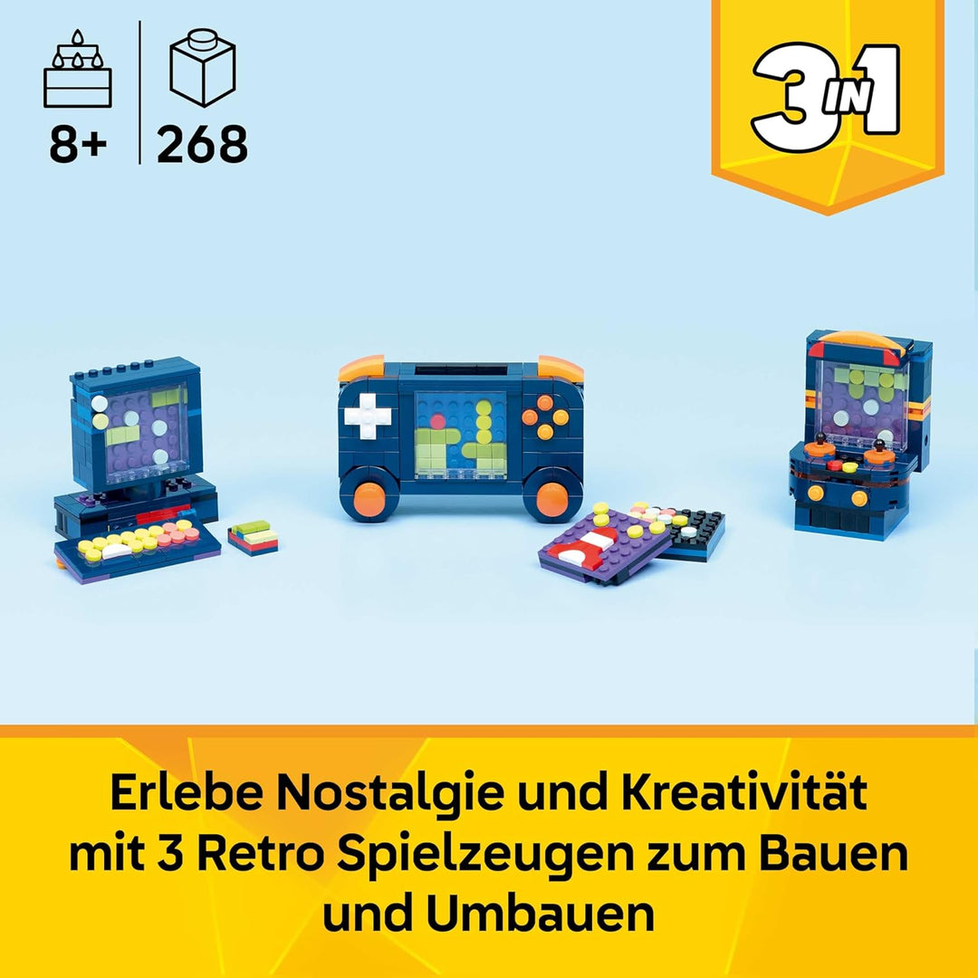 LEGO Creator 3-in-1-Set Retro-Spielkonsole - Kinder Spielzeug & Bauset - Modellbau mit 3 Bauoptionen