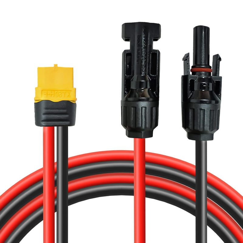 Solarladekabel Solarkabel 0.6M/3M, Solarstecker auf XT60 Stecker Solarpanel Adapter Kabel, für EF DE