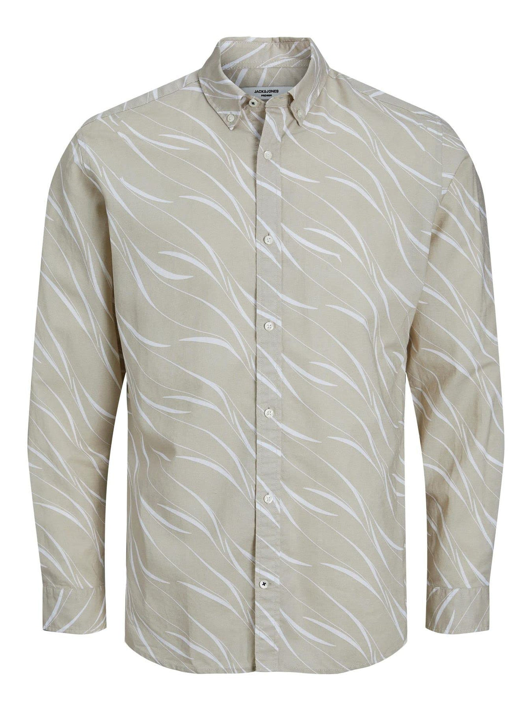 JACK & JONES Herren Jprblasummer Linen Print Shirt L/S Ss23 Hemd S Moonstruck/Aop:slim Fit, S Moonst