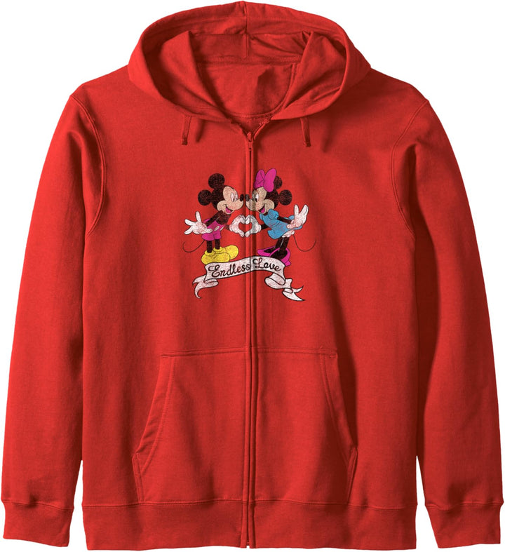 Disney Mickey & Minnie Valentinstag Endless Love Retro Kapuzenjacke
