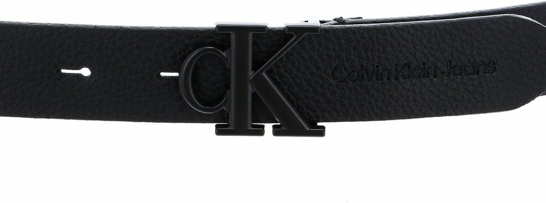 Calvin Klein Mono Hardware Leather Belt 25MM W75 Black