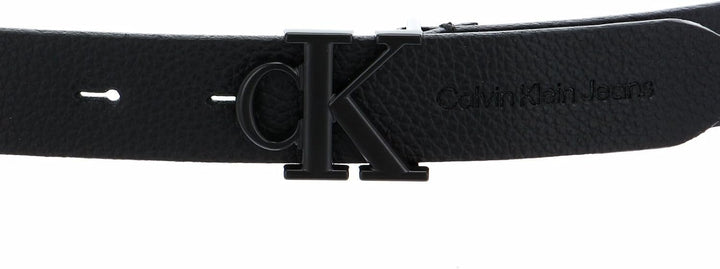 Calvin Klein Mono Hardware Leather Belt 25MM W75 Black