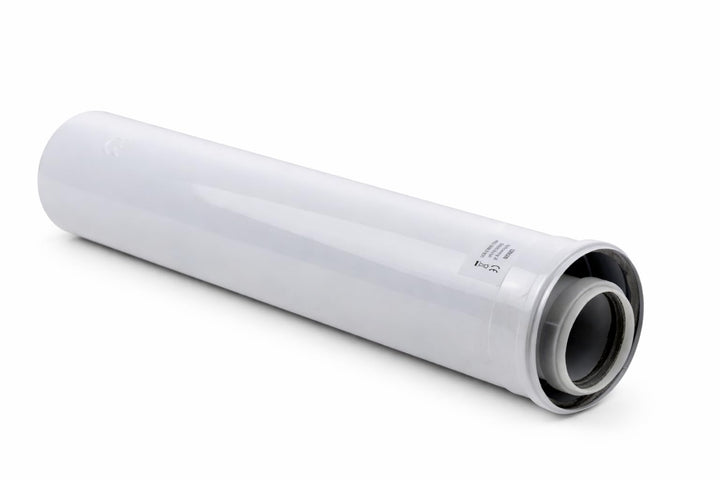 500mm Konzentrisches Luft-/Abgasrohr Ø 80/125 mm, Innen Kunststoff PP/Aussenrohr aus verzinktem Stah