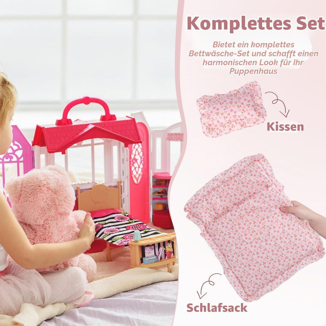 Supvox 1 Satz Puppen-erdbeer-Schlafsack Puppen Erdbeermatratze -Accessoire Doll Erdbeerschlafsack Pu