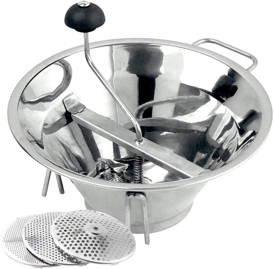 OMAC passatutto Passiergerät aus Edelstahl mit 3 auswechselbaren Passiereinsätzen