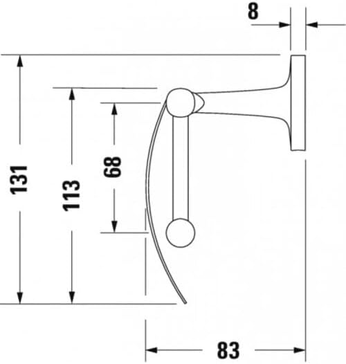 Duravit Papierrollenhalter Starck T, für 1 Rolle, Wandmontage, Chrom mit Deckel für 1 Rolle