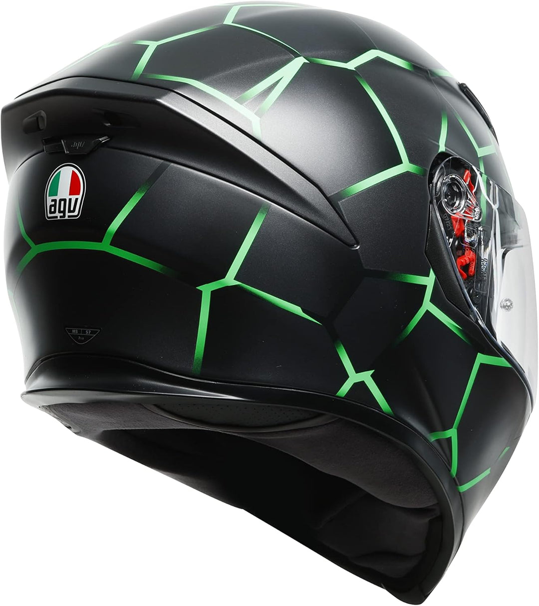 AGV Helm K5 S Vulcanum mit Sonnenblende, GREEN, L L Grün, L Grün