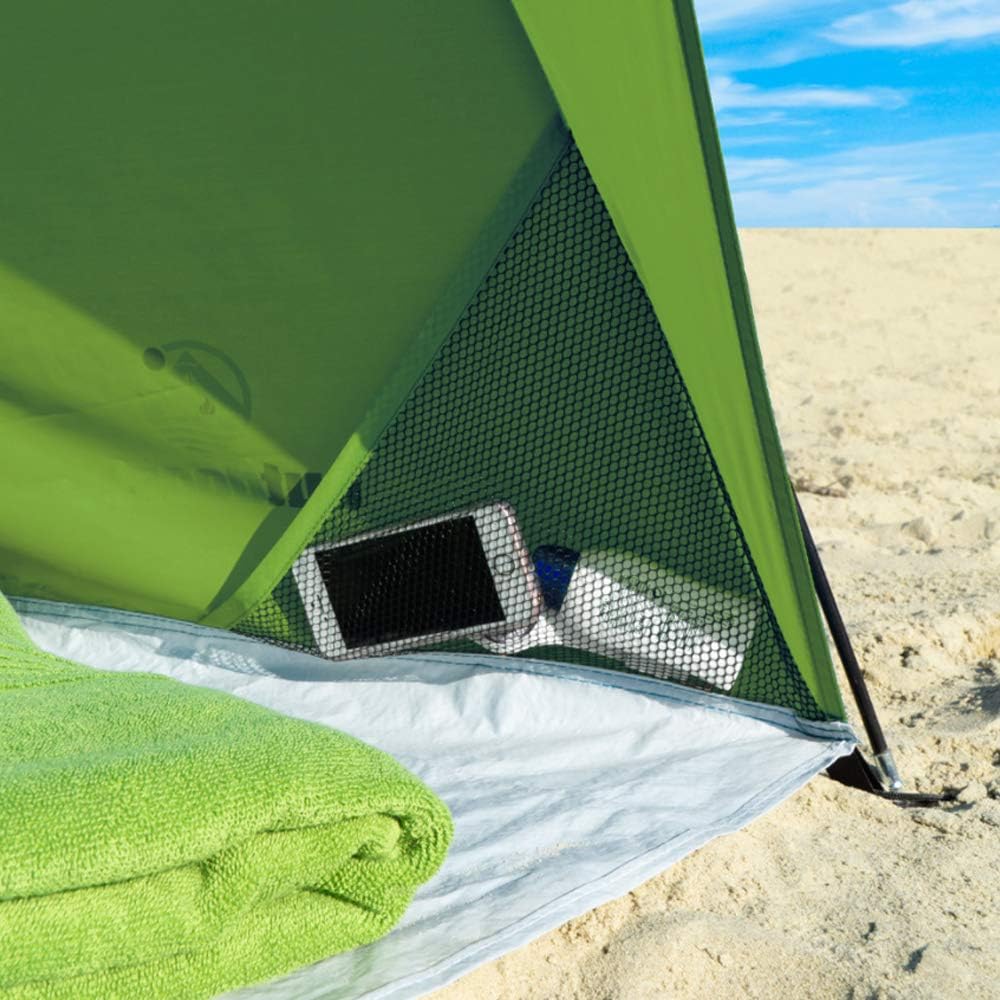 outdoorer Strandmuschel Helios Air - Reise-Strandmuschel mit UV Schutz 80 & verschliessbarem Fenster