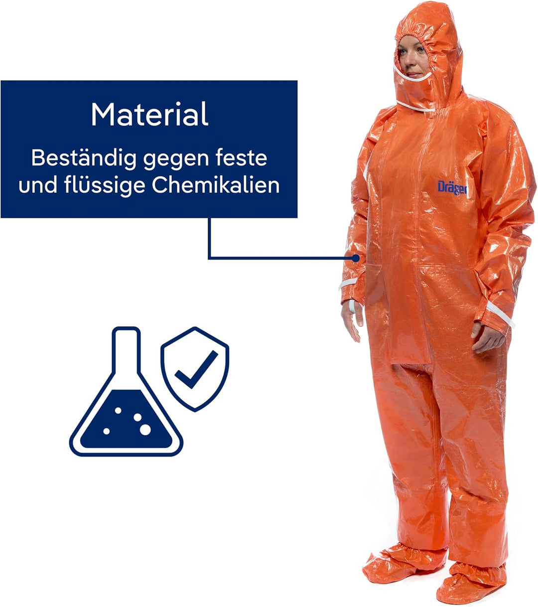 Dräger SPC 4400 CLF begrenzt wiederverwendbarer Schutzanzug gegen Staub und Flüssigkeiten | hohe Bes