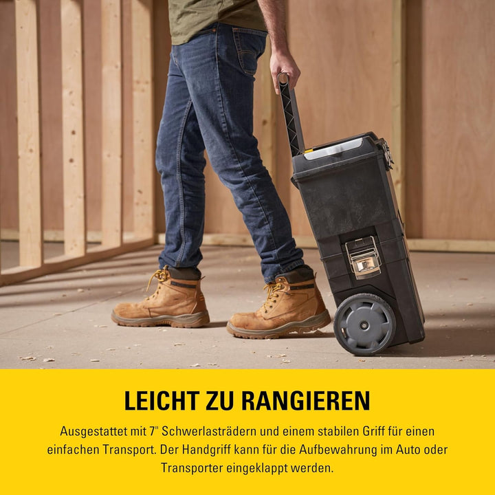 Stanley Rollende Werkstatt (47,3 x 30,2 x 62,7 cm, zwei separat verwendbare Werkzeugboxen, robuster