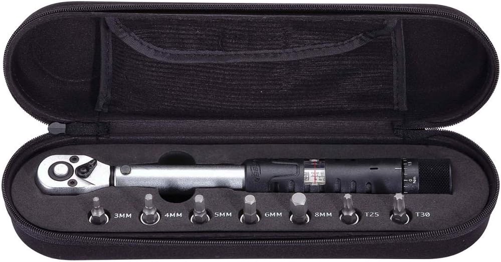 BBB Unisex Drehmomentschlüssel Torqueset Btl-73 Werkzeug, Mehrfarbig (Schwarz-Silber), 2-14 Nm EU Si