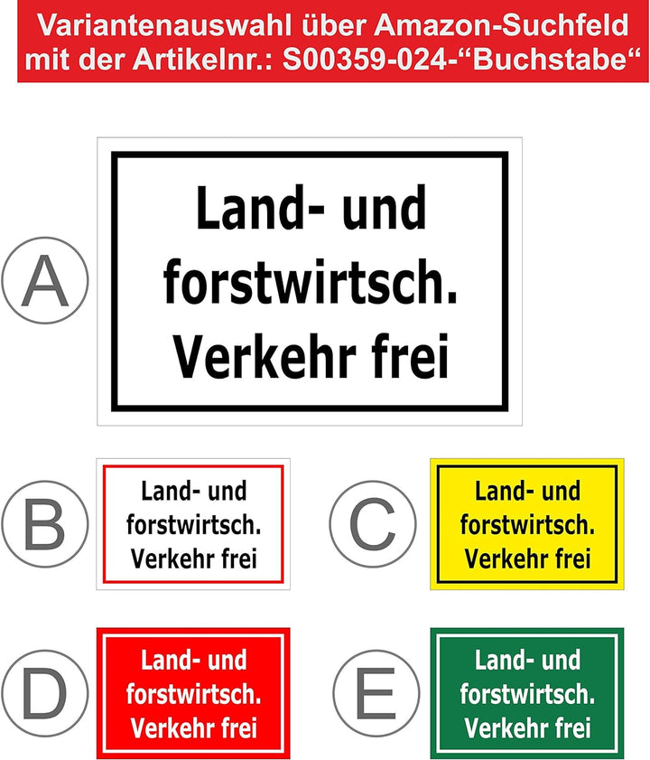 Melis Folienwerkstatt Schild Land- forstwirtsch. Verkehr - 60x40cm - Bohrlöcher - 3mm Aluverbund – 2
