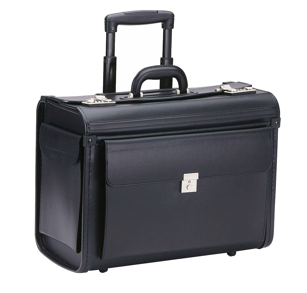 Trolley XL Pilotenkoffer Aktenkoffer schwarz