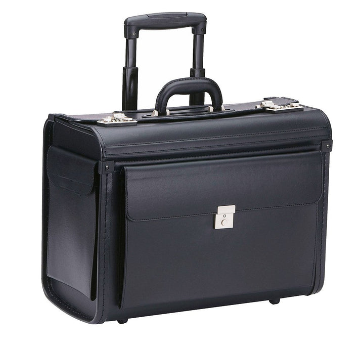Trolley XL Pilotenkoffer Aktenkoffer schwarz