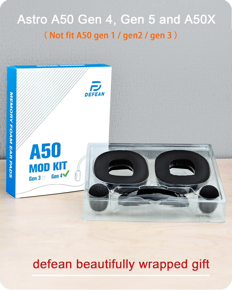 A50 Gen 4 Mod Kit – defean Ersatz-Ohrpolster und Kopfband, kompatibel mit Astro A50 Gen 4 Headset, O