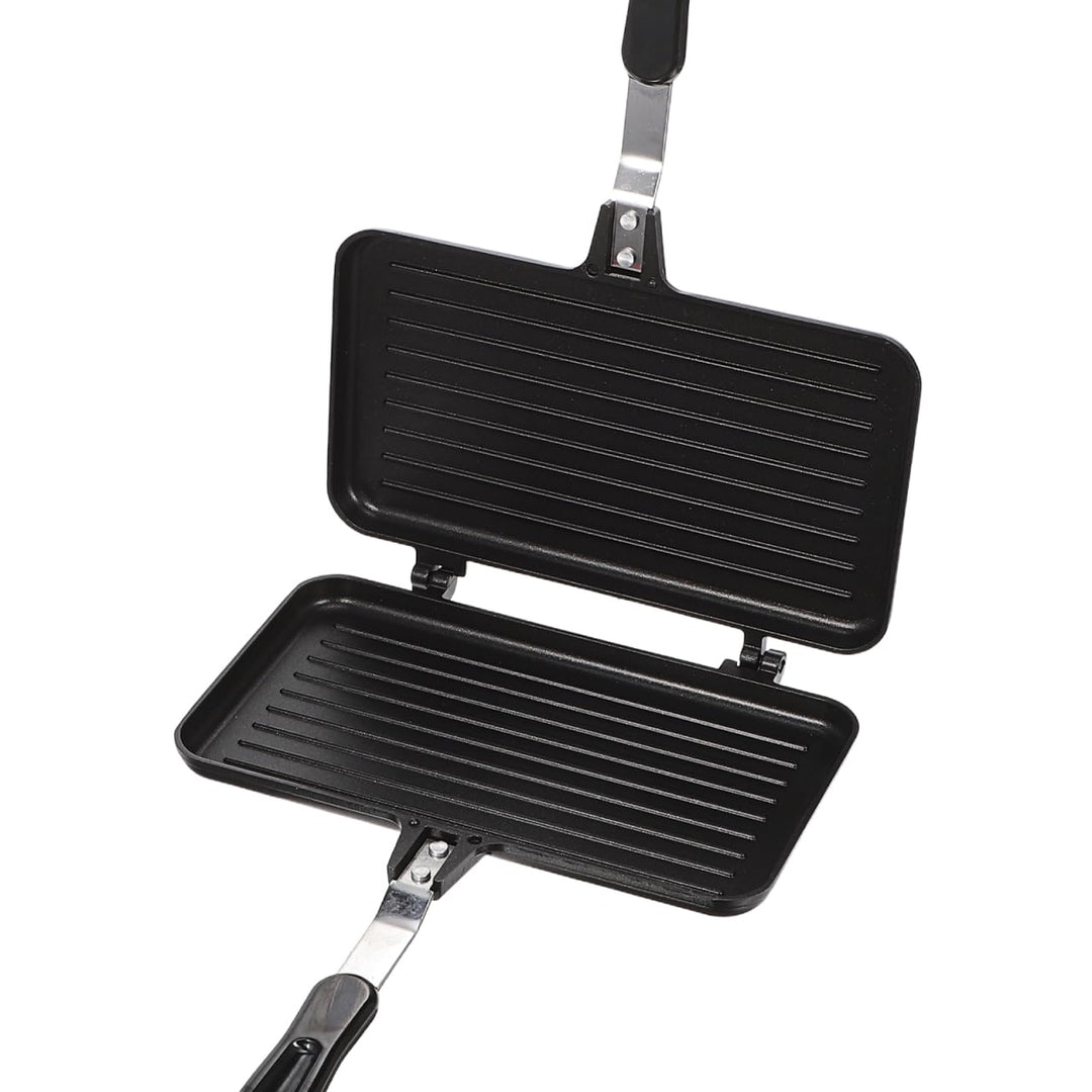 Healvian Doppelseitige Sandwich Bratpfanne 14X9.5 Zoll Antihaftbeschichtet Mit Ergonomischem Griff F