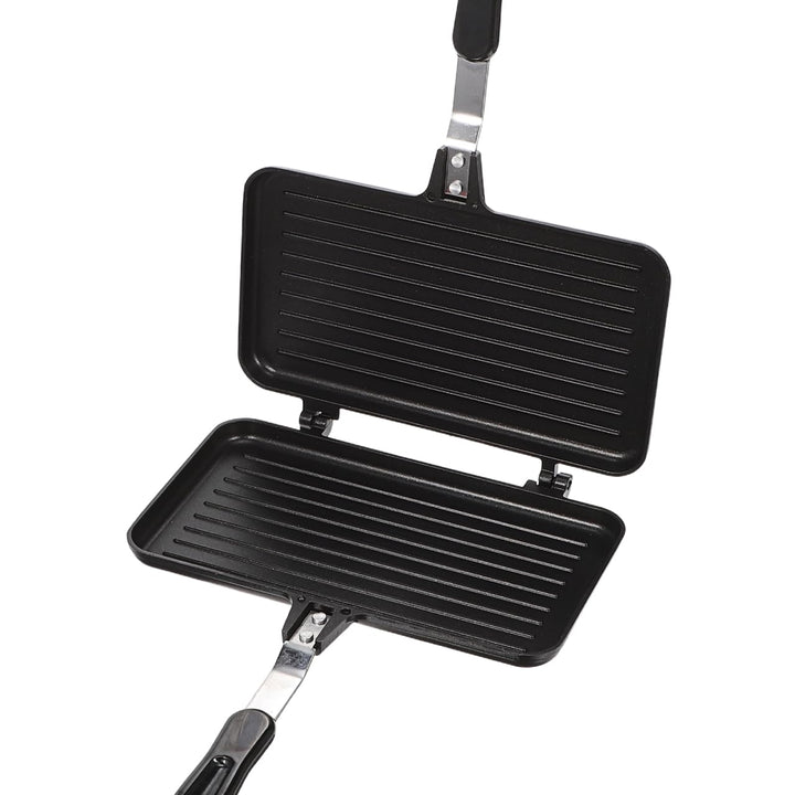 Healvian Doppelseitige Sandwich Bratpfanne 14X9.5 Zoll Antihaftbeschichtet Mit Ergonomischem Griff F