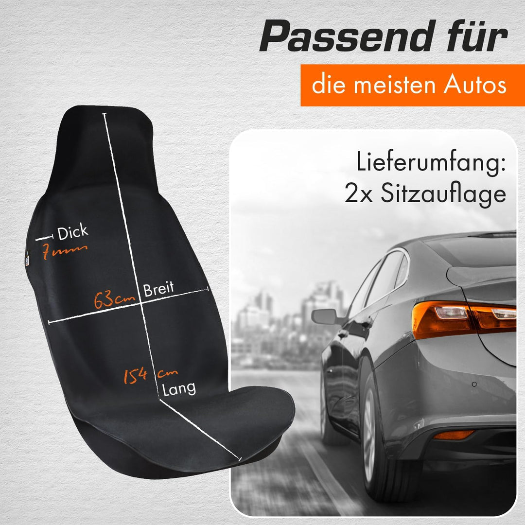 Upgrade4cars 2 x wasserdichter Autositzschoner für Vordersitze aus Oxford | Fahrersitz Schonbezug fü