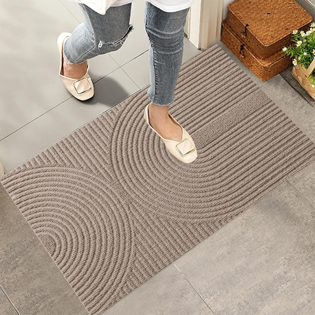 Fussmatte 43x76 cm Innen und Aussen - rutschfeste Schmutzfangmatte - Waschbar Fussmatte, Wasserdicht