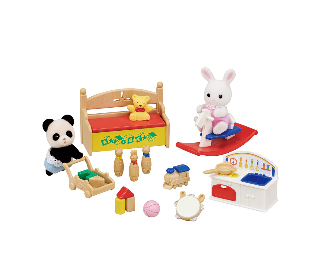 Sylvanian Families 5709 Baby's Toy Box -Snow Rabbit & Panda Babies-