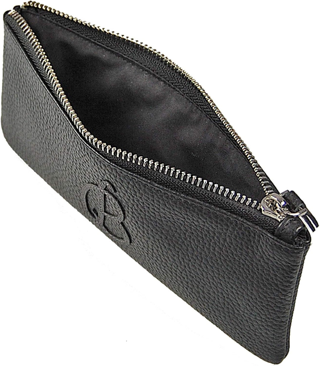 Kosmetiktasche Leder Kosmetiketui Schminktasche Stifteetui Make up Beauty Tasche GoBago (Schwarz), S