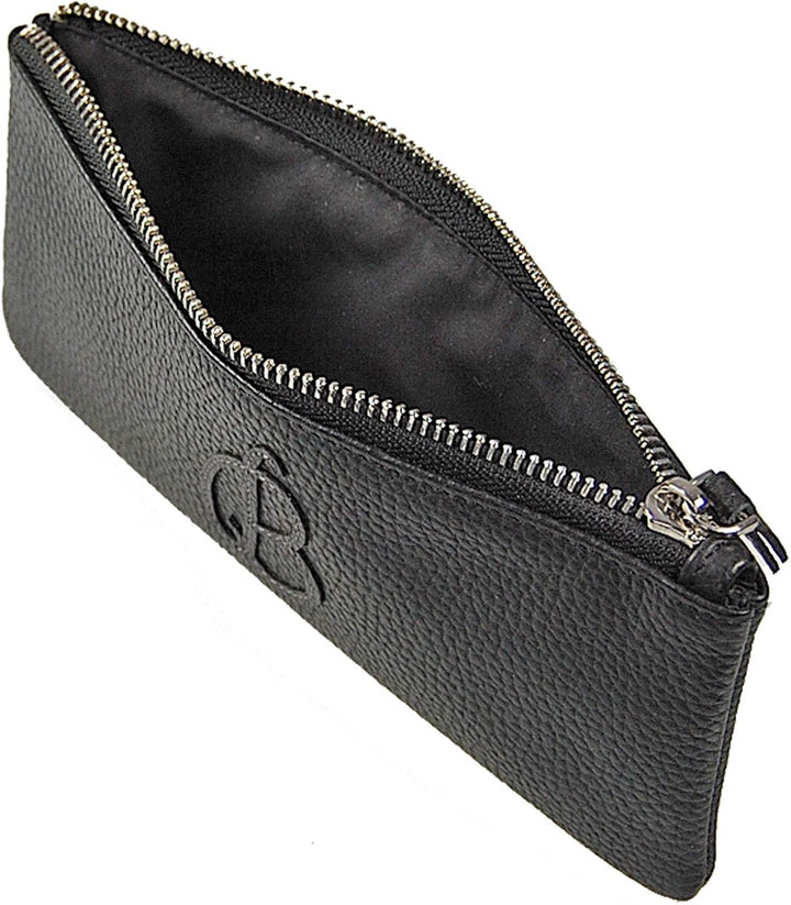 Kosmetiktasche Leder Kosmetiketui Schminktasche Stifteetui Make up Beauty Tasche GoBago (Schwarz), S