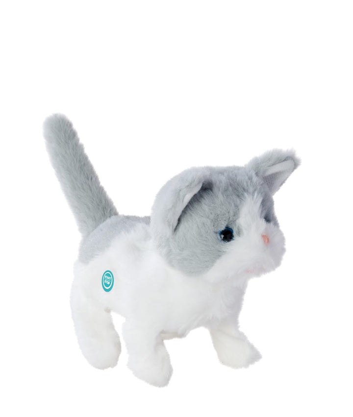 Simba PetZoo Kitty, Spielzeug Haustier, mit Sound, läuft und wackelt mit dem Schwanz, Try me, 19cm,
