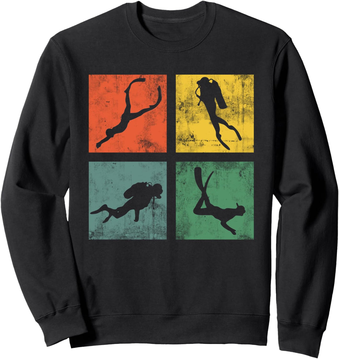 TAUCHER Tauchen Schnorcheln Tauchsport Hobby Vintage Sweatshirt