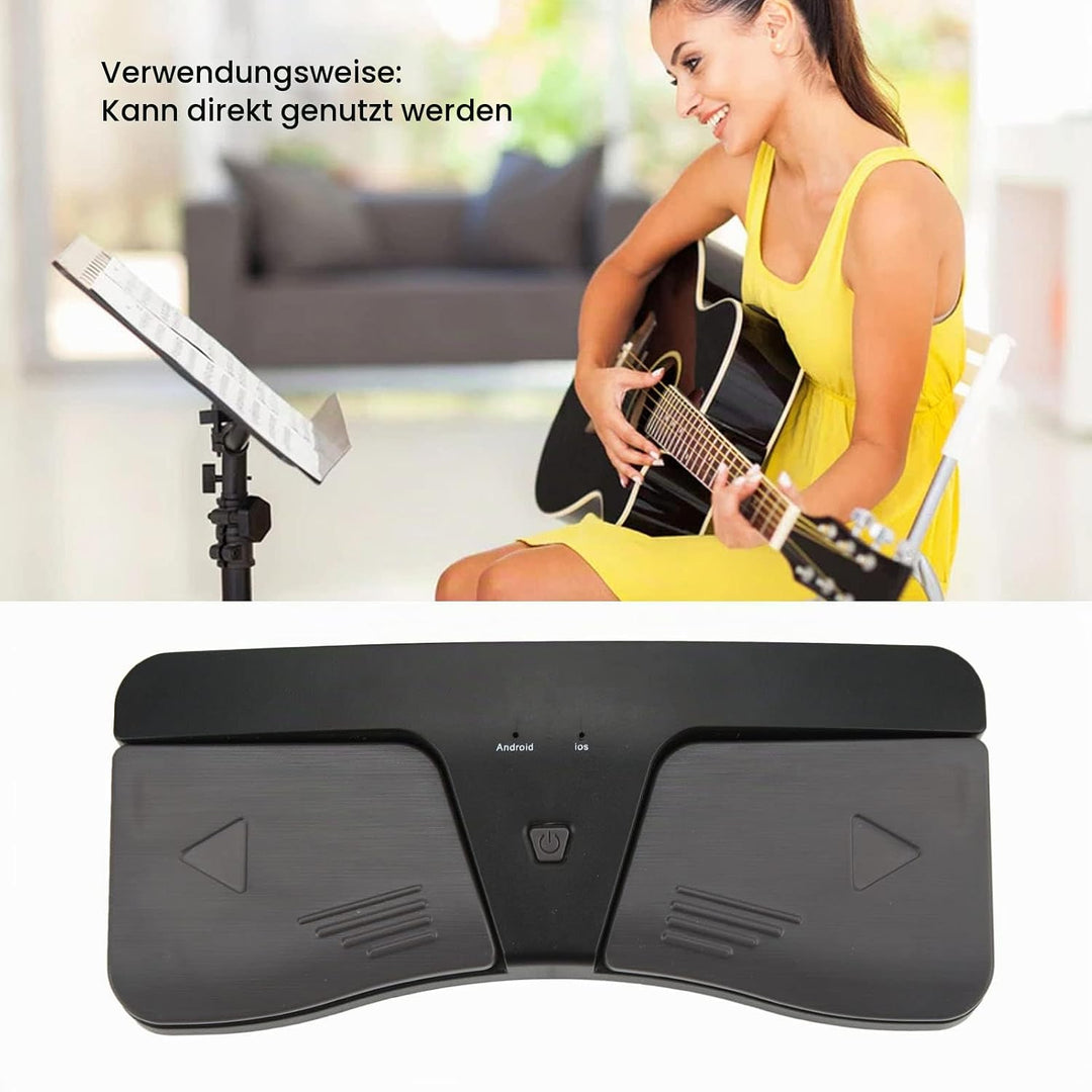 Page Turner Pedal für Tablets, Kabelloses Fusspedal Musik Page Turner für IOS, für Android, Batterie