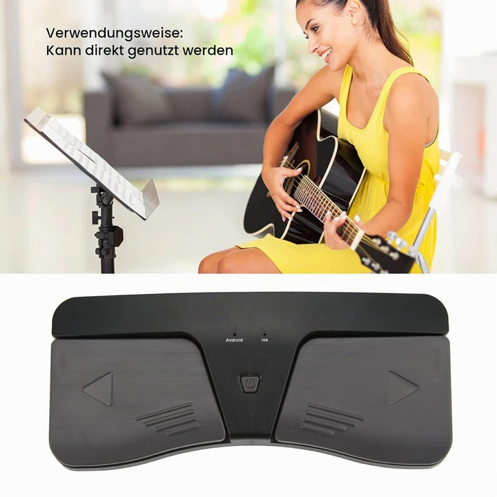 Page Turner Pedal für Tablets, Kabelloses Fusspedal Musik Page Turner für IOS, für Android, Batterie