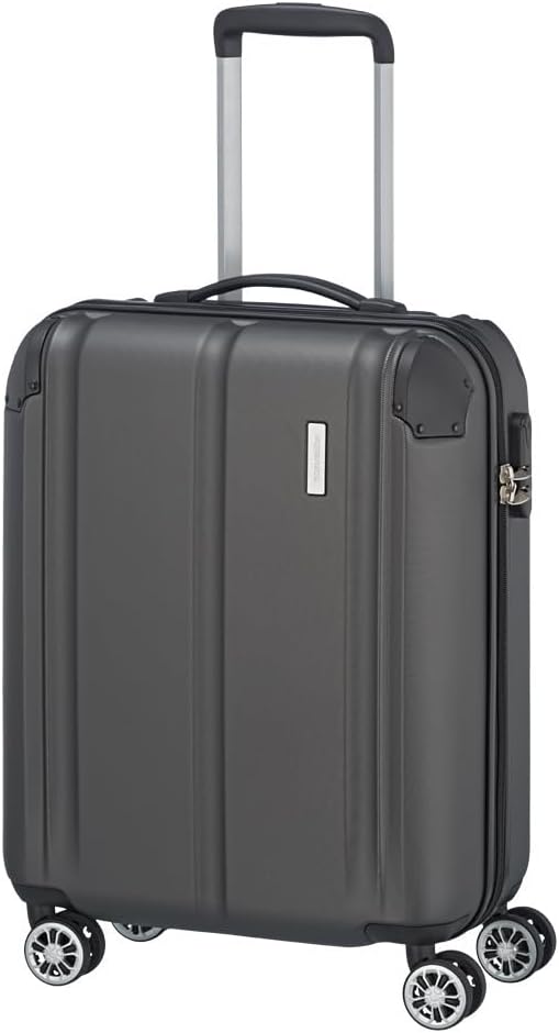travelite 4-Rad Handgepäck Koffer erfüllt IATA Bordgepäckmass, Gepäck Serie CITY: Robuster Hartschal