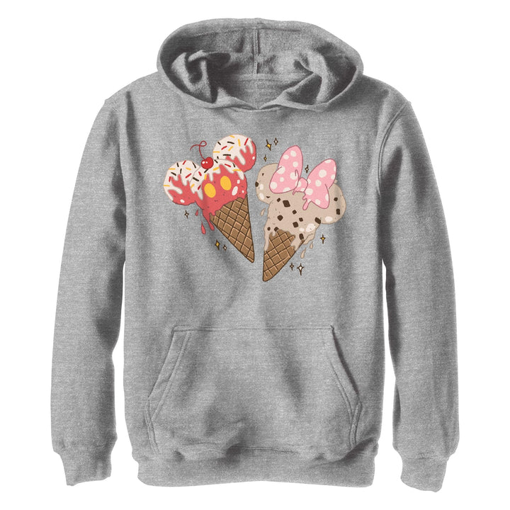 Disney Jungen Mickey Minnie Cones Hoodie L Sportlich Heather, L Sportlich Heather